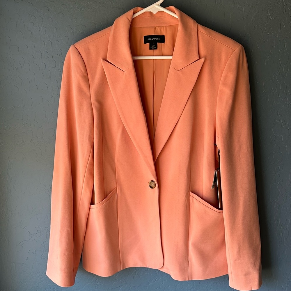 Halogen Darted One-Button Blazer